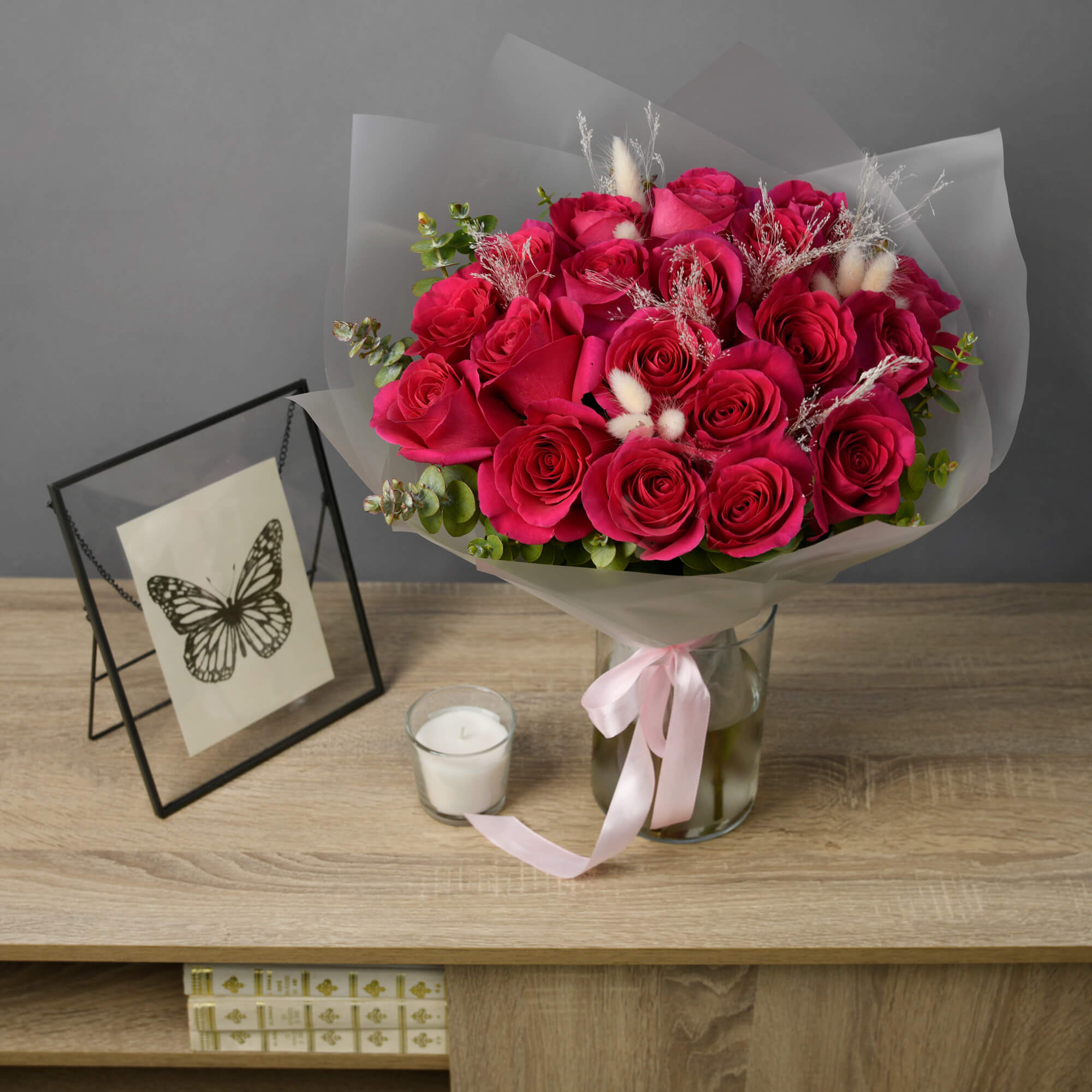 Buchet 19 trandafiri Pink, 3, californiaflowers.mom