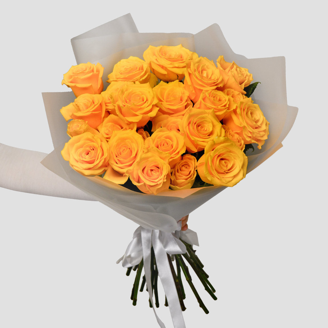 Buchete de trandafiri - California Flowers, Buchet 25 trandafiri galbeni, californiaflowers.mom