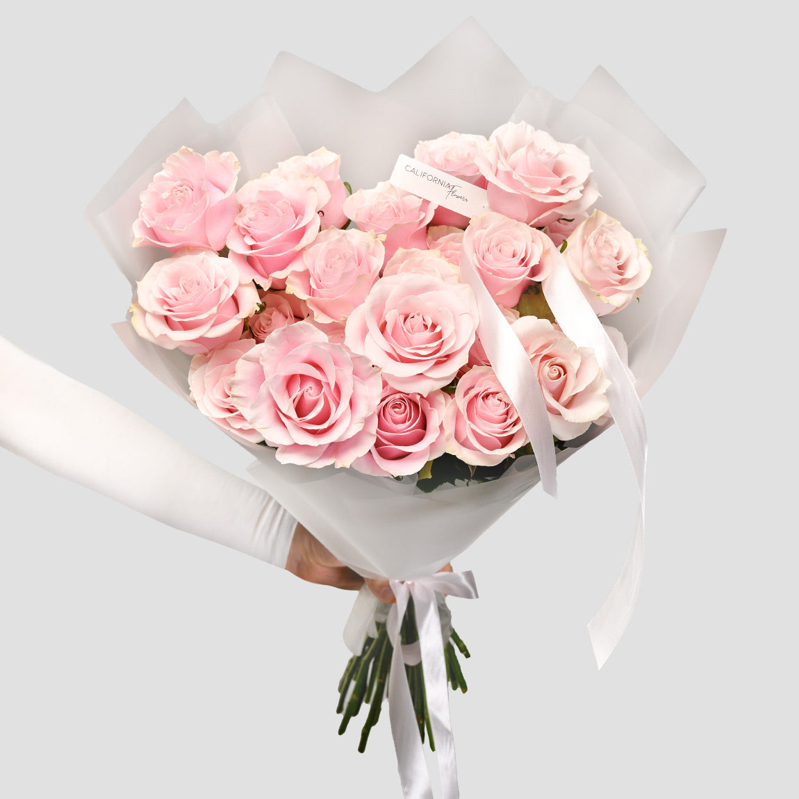 Flori pentru mama - California Flowers, Buchet 25 trandafiri roz, californiaflowers.mom