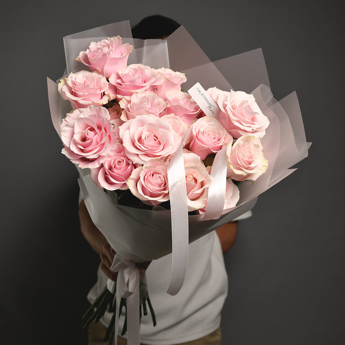 Flori pentru mama - California Flowers, Buchet 25 trandafiri roz, californiaflowers.mom