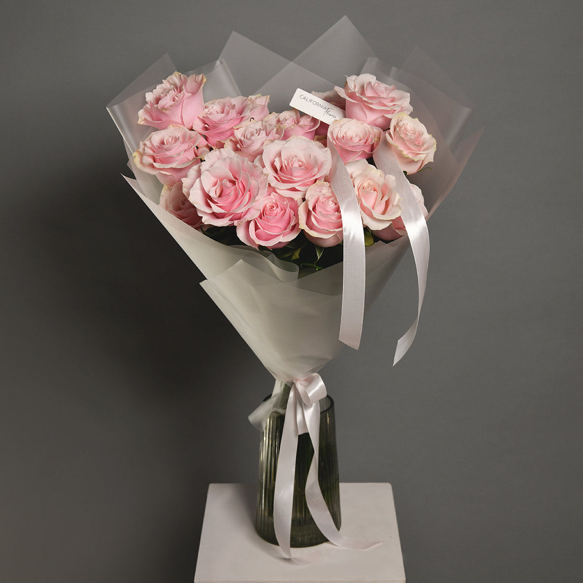 Buchet 25 trandafiri roz, 3, californiaflowers.mom