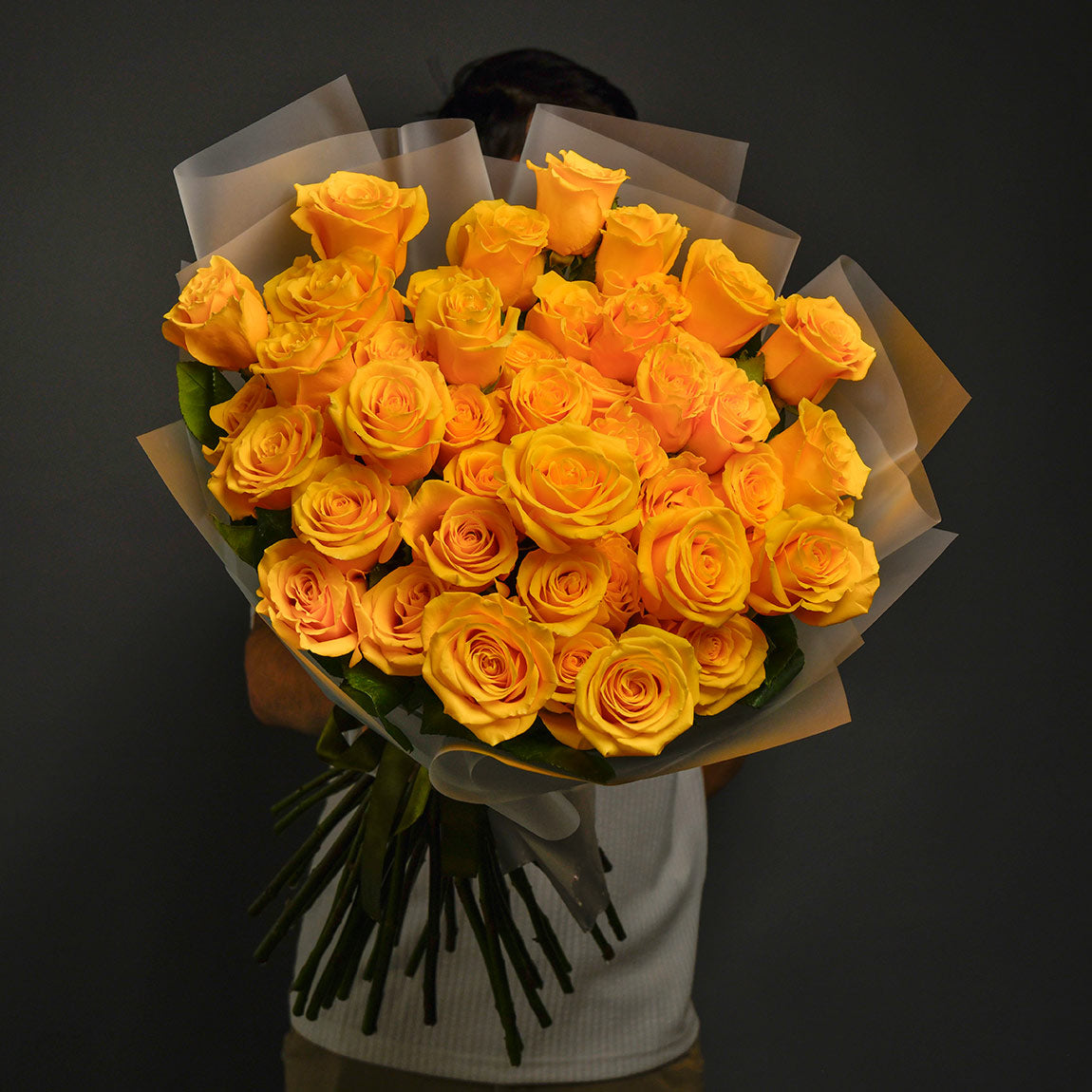 Flori pentru mama - California Flowers, Buchet 47 trandafiri galbeni, californiaflowers.mom