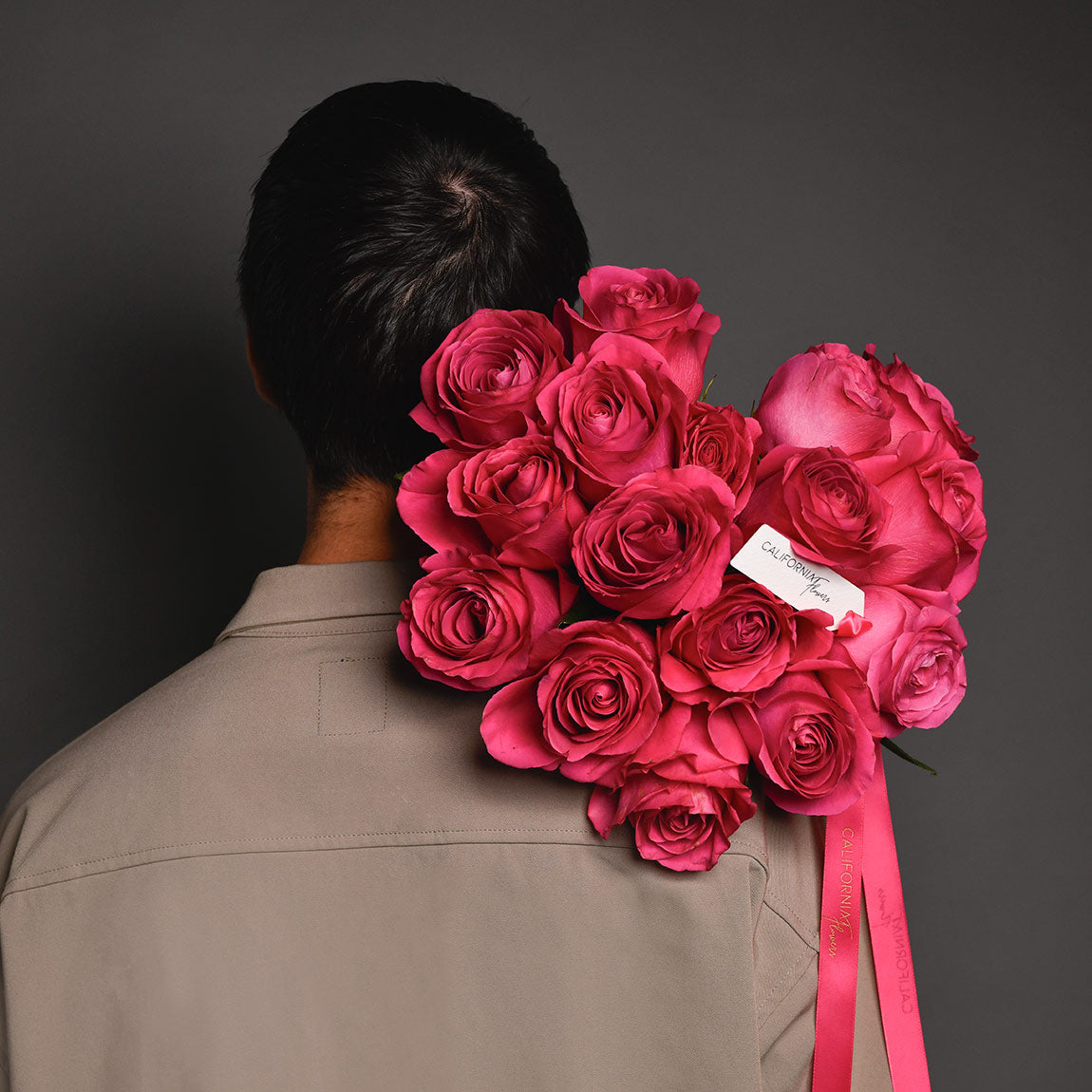 Flori de 1 Martie - California Flowers, Buchet inima trandafiri Pink, californiaflowers.mom