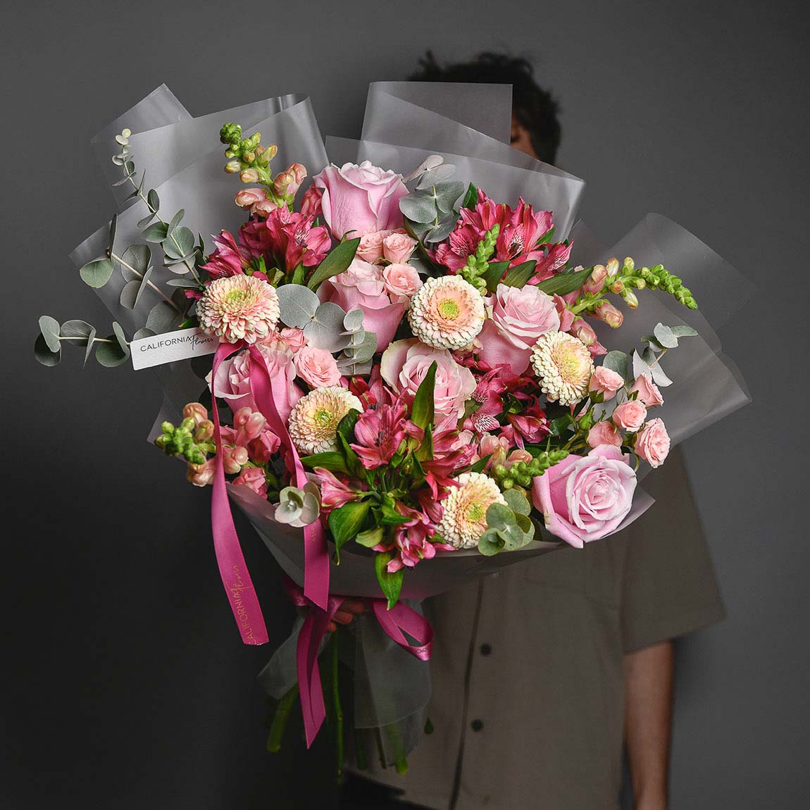 Buchet trandafiri roz si alstroemeria, 4, californiaflowers.mom