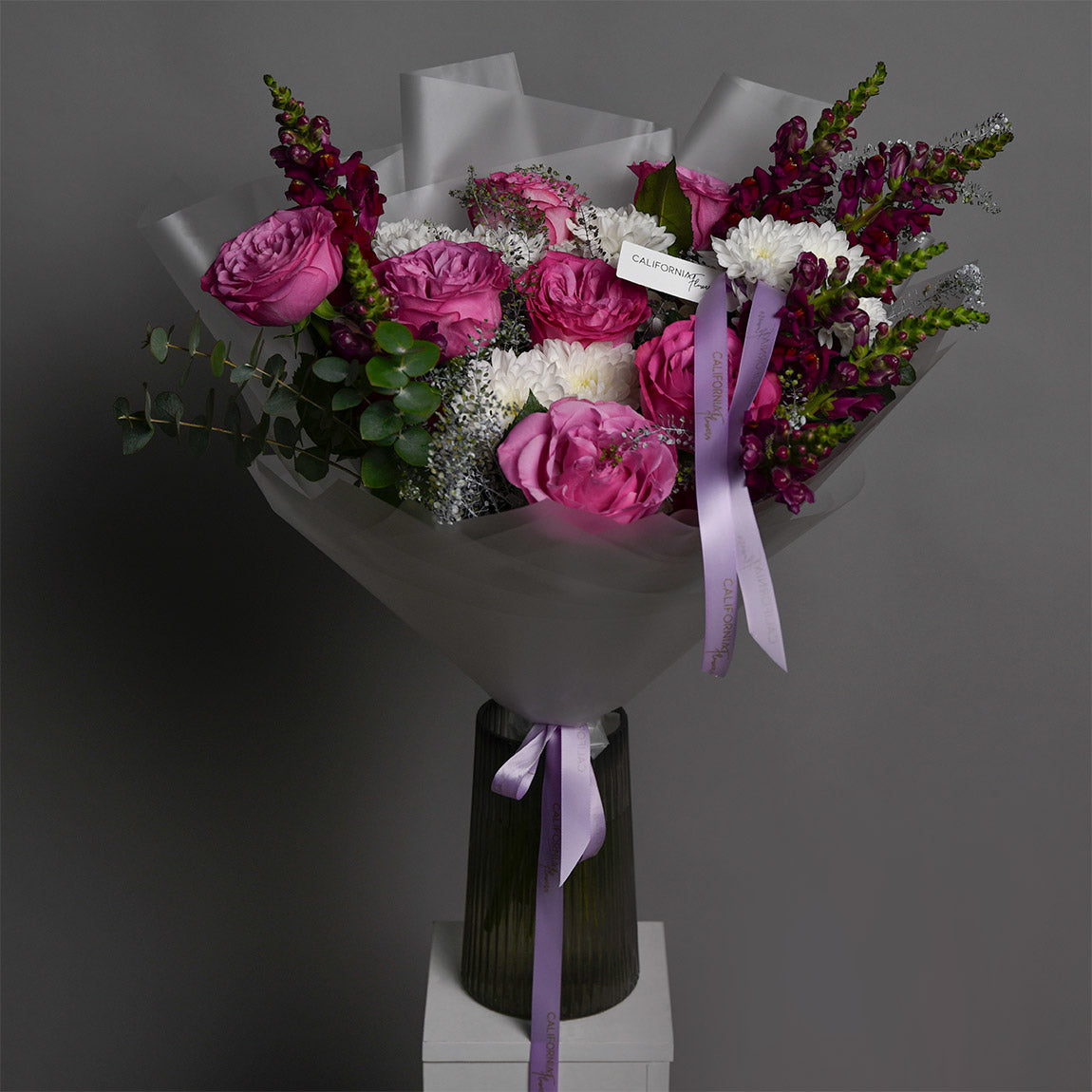 Buchet trandafiri roz si crizanteme, 7, californiaflowers.mom
