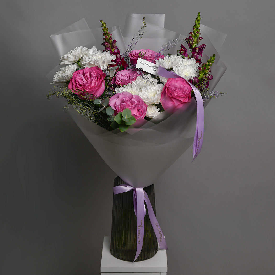 Buchet trandafiri roz si crizanteme, 8, californiaflowers.mom
