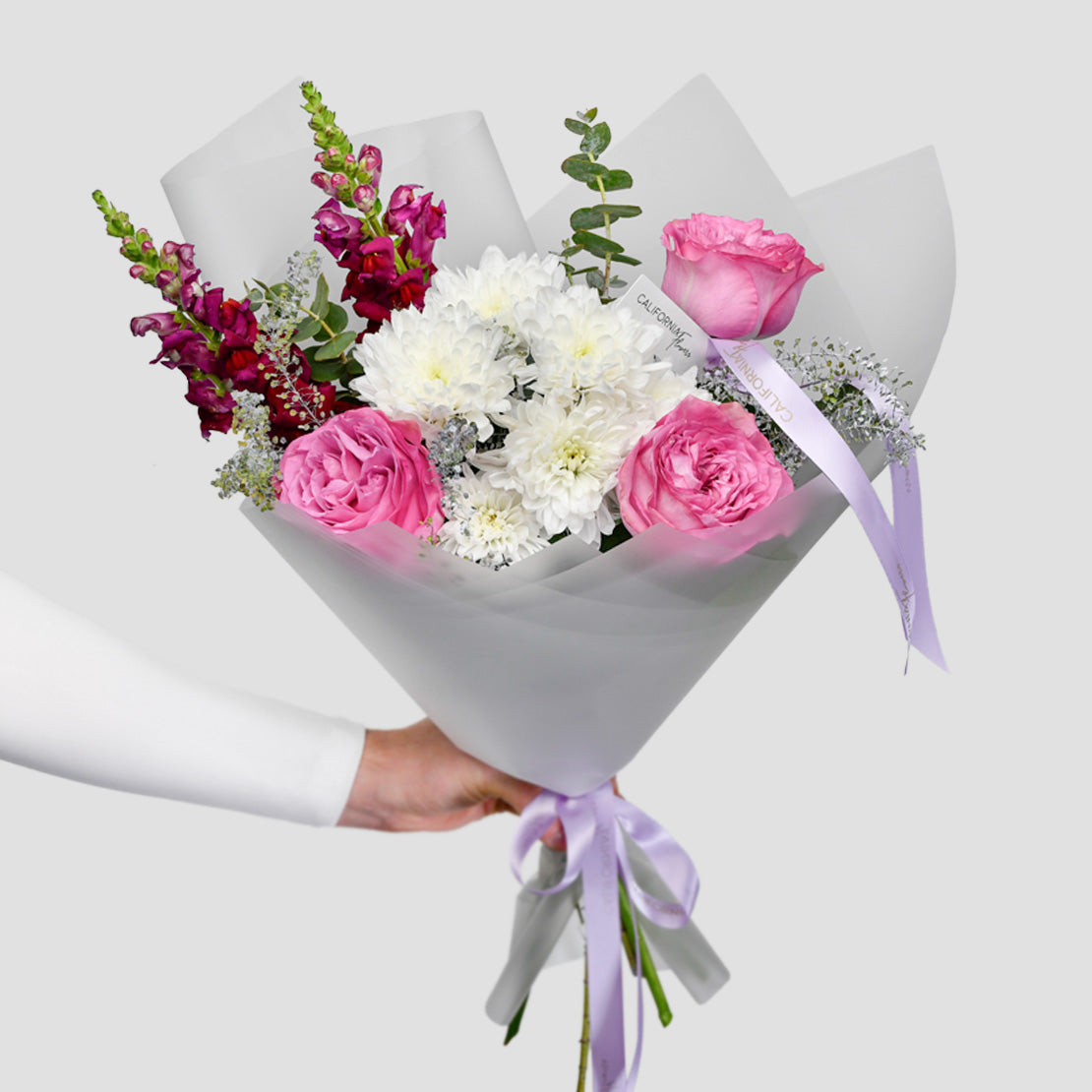 Buchet trandafiri roz si crizanteme, 3, californiaflowers.mom