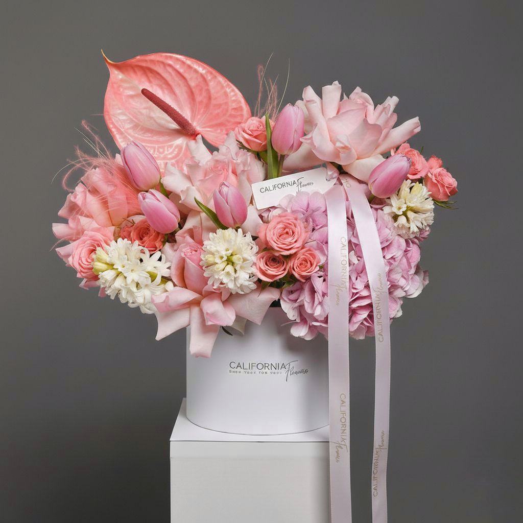 Flori de 8 Martie - California Flowers, Aranjament pentru Ziua Femeii, californiaflowers.mom