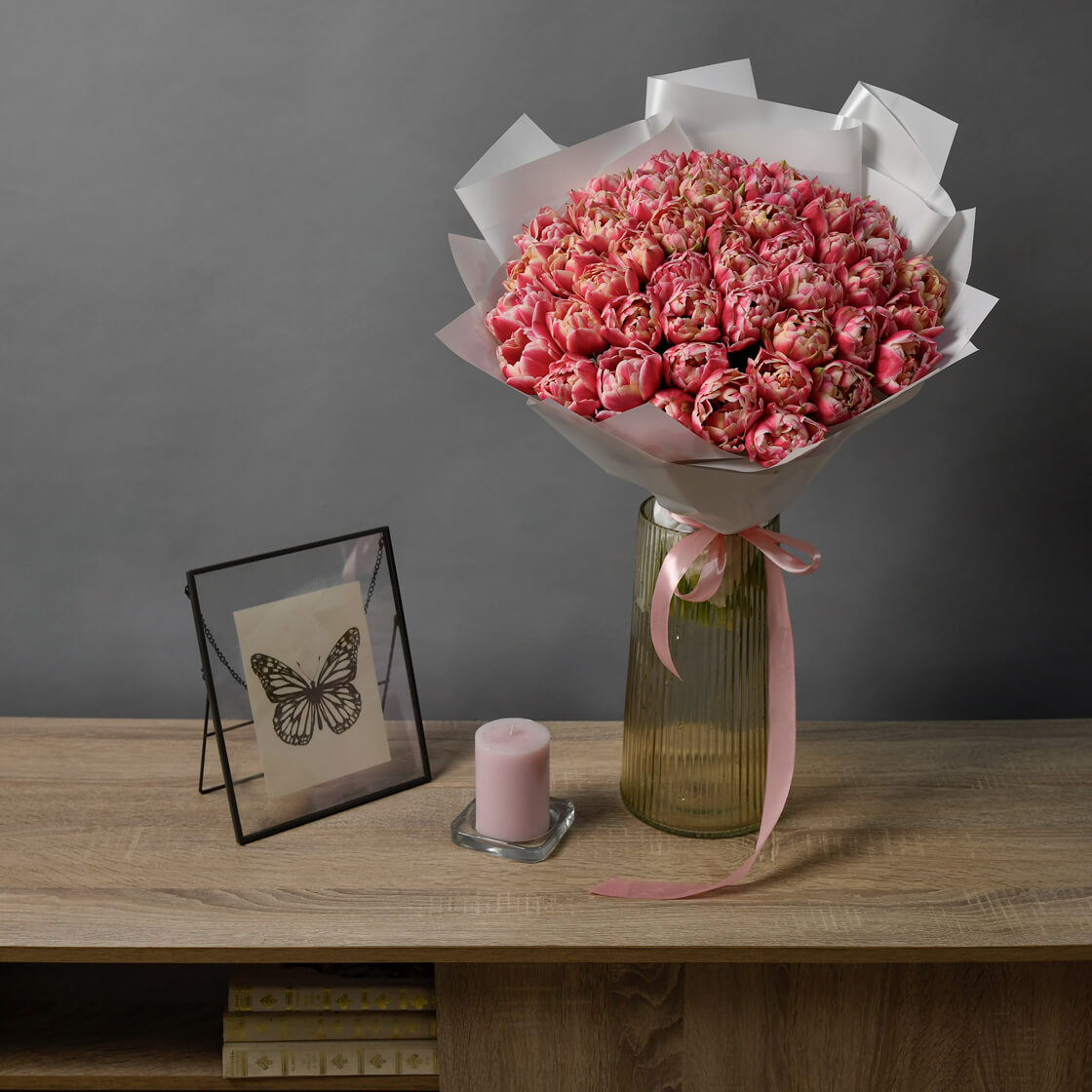Buchet 51 lalele roz, 3, californiaflowers.mom