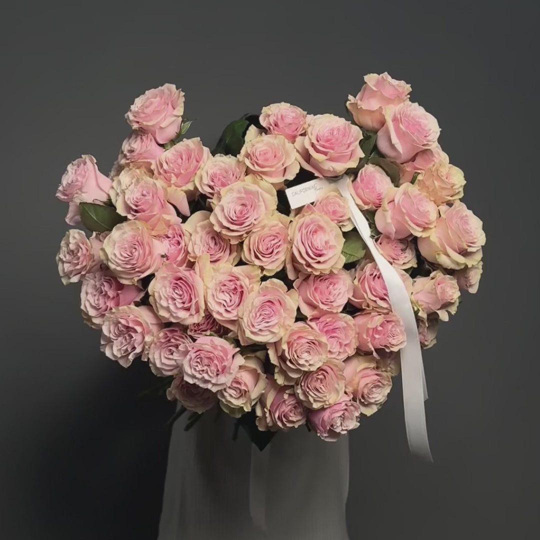 Buchet inima trandafiri roz, 3, californiaflowers.mom