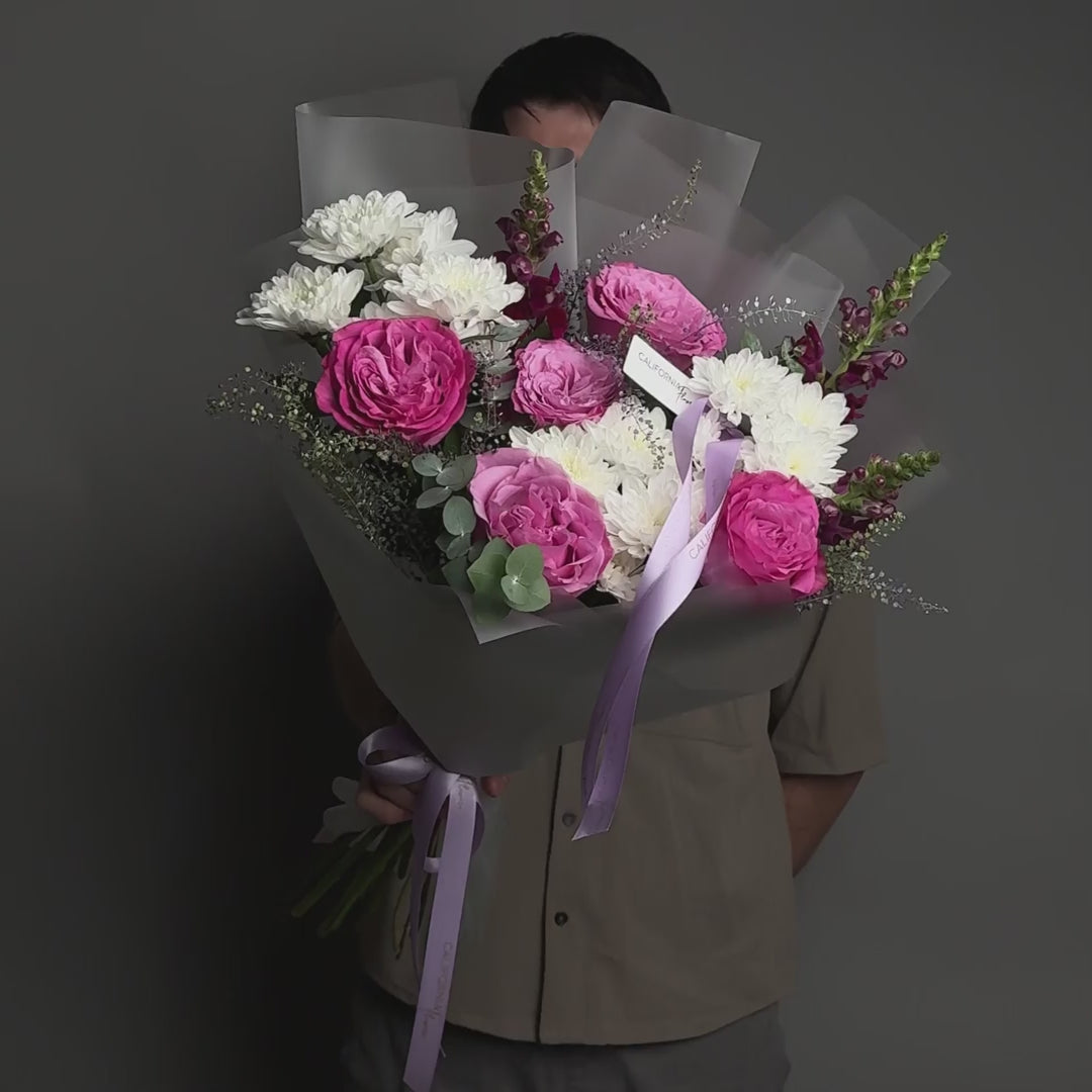 Buchet trandafiri roz si crizanteme, 11, californiaflowers.mom