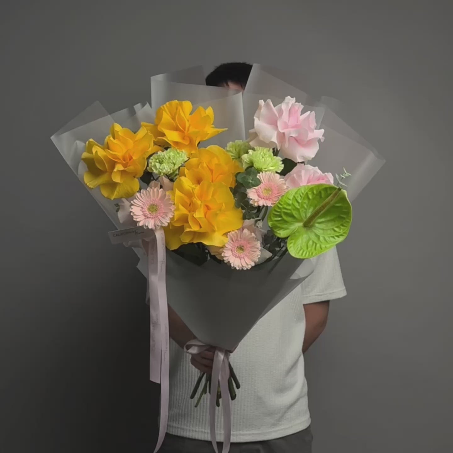 Buchet cu trandafiri, gerbera si anthurium, 4, californiaflowers.mom