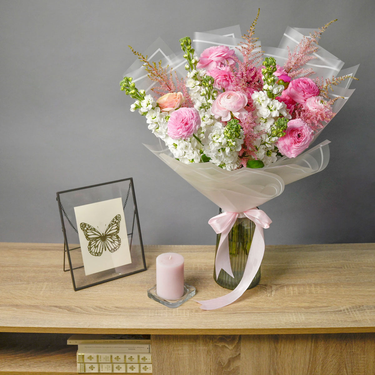 Buchet bujori si ranunculus roz, 3, californiaflowers.mom