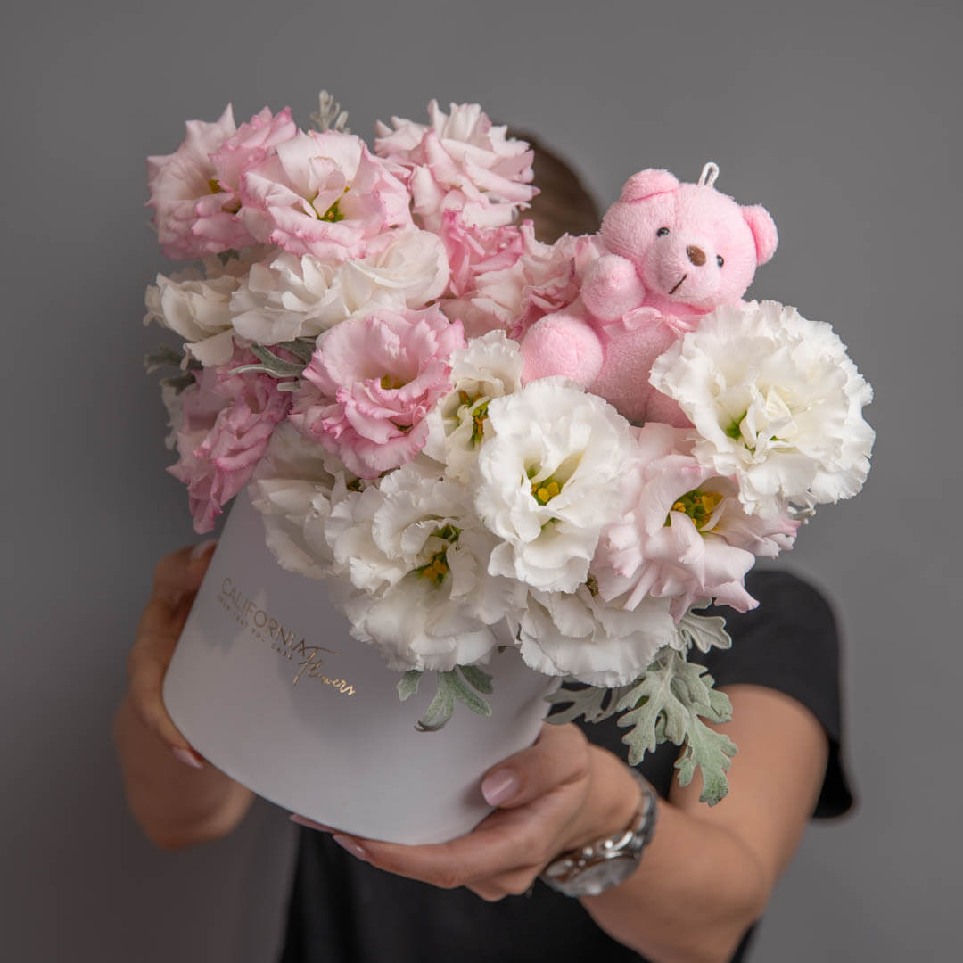 Aranjamente florale nou nascut - California Flowers, Aranjament floral nou nascut pink, californiaflowers.mom