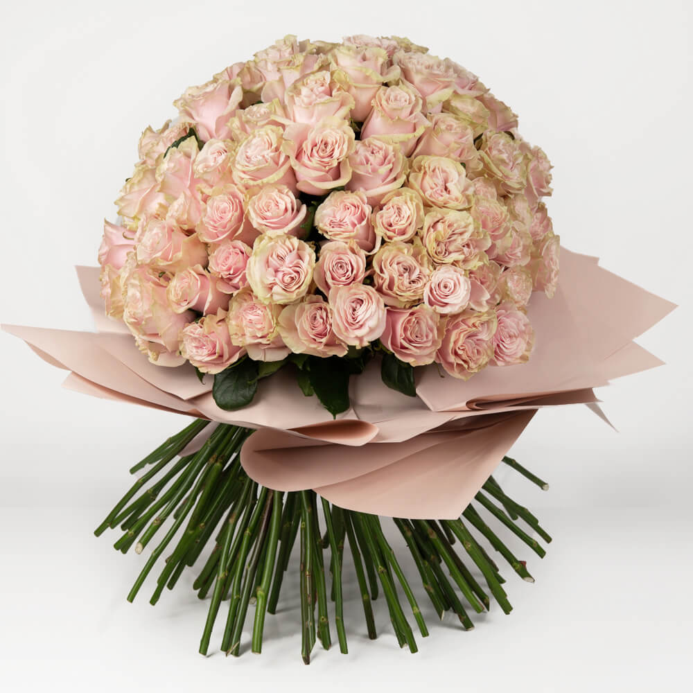 Buchete de trandafiri - California Flowers, Buchet 101 trandafiri roz, californiaflowers.mom
