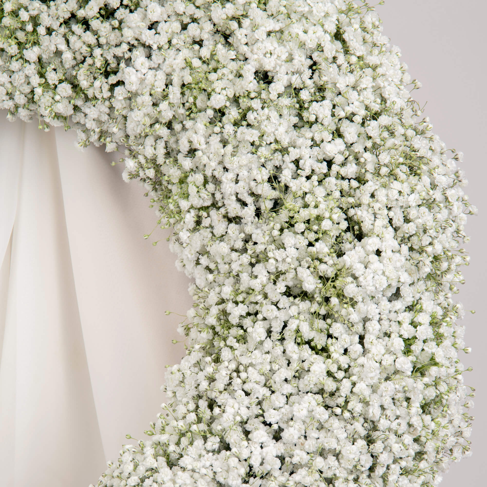 Coroane funerare, Aranjament floral funerar cu gypsophila, californiaflowers.mom