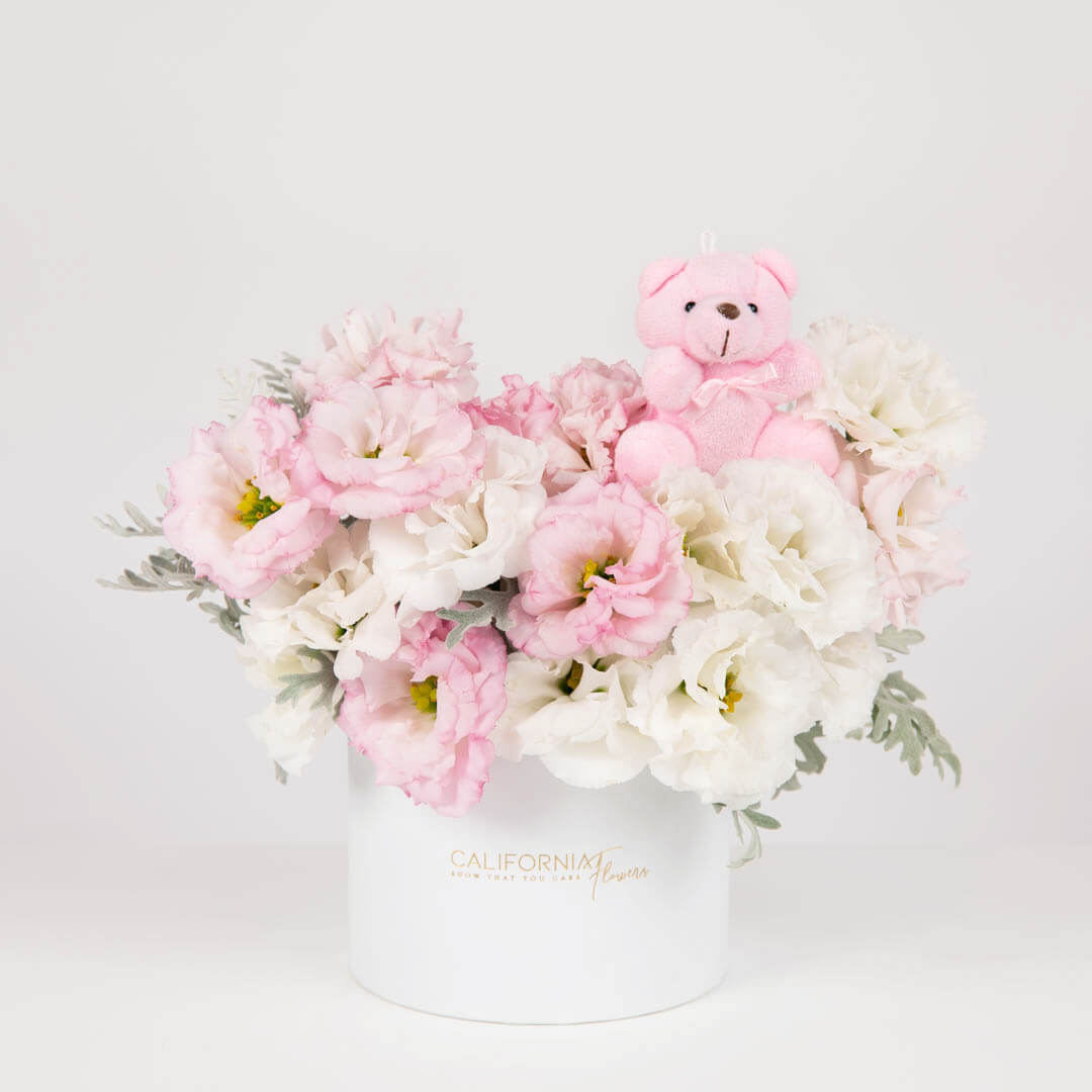 Aranjamente florale nou nascut - California Flowers, Aranjament floral nou nascut pink, californiaflowers.mom